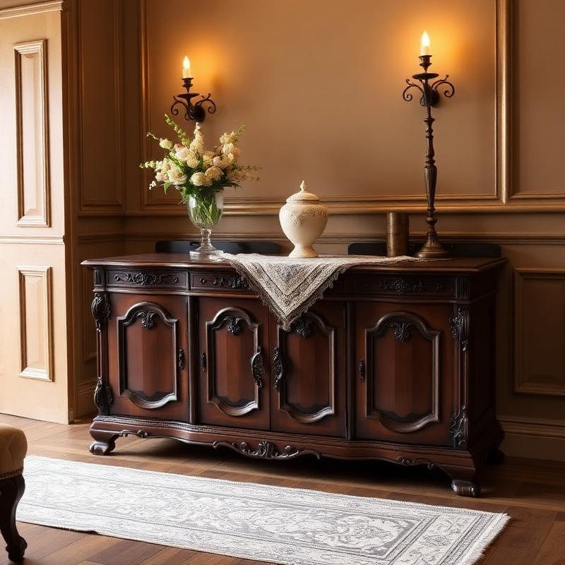 Buffet Antigo de Madeira Maciça